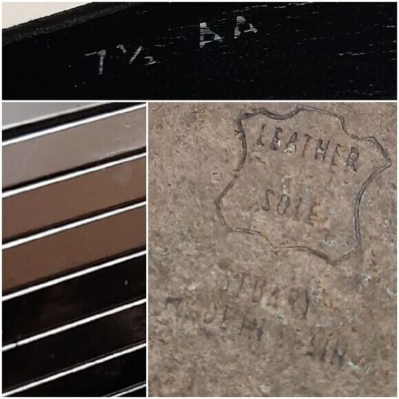 STUART WEITZMAN Mirrored Heels Retro Suede Genuine Leather Pumps Black Sz 7.5 AA - Picture 16 of 16